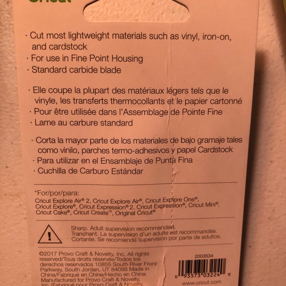 Cricut fine point blades. Never opened.